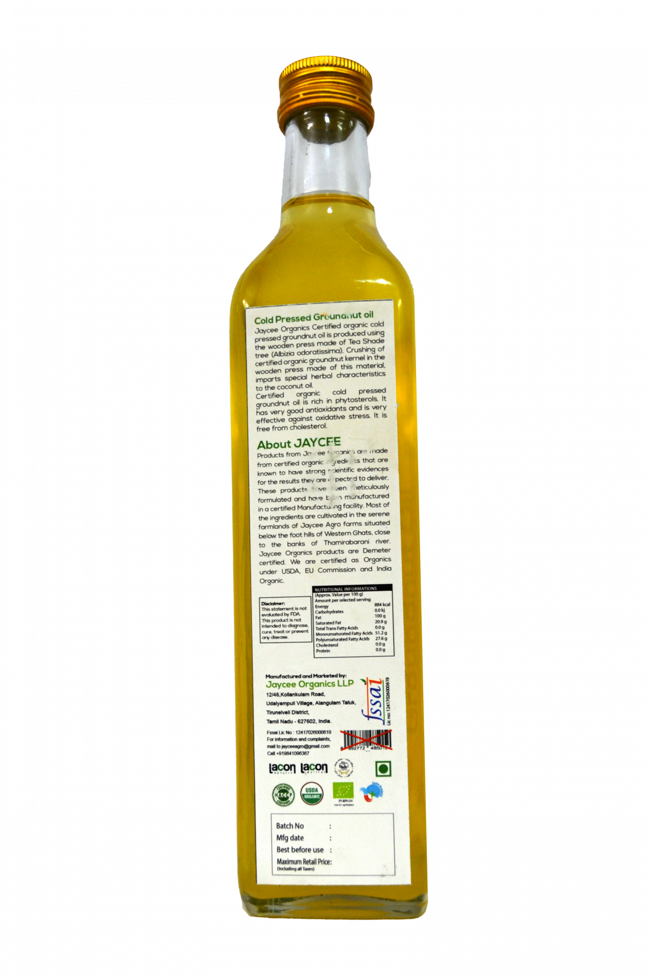 Groundnut Oil Cold Pressed